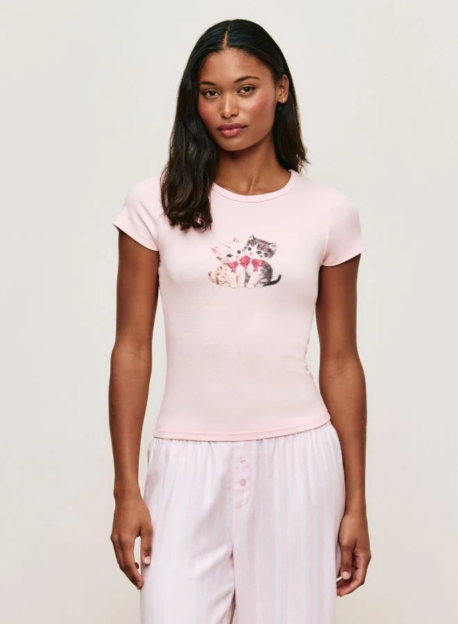 UNDIZ Kitten print jersey t-shirt